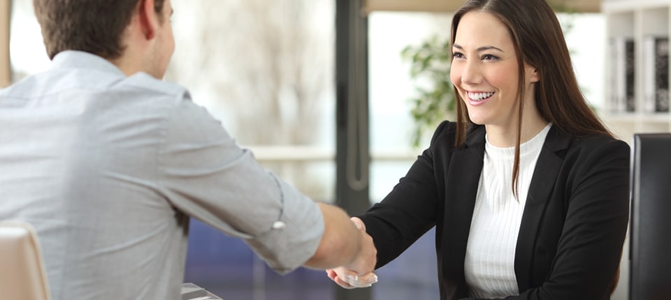 colleagues shaking hands