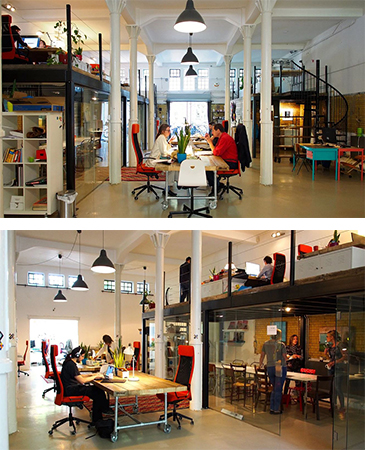 Oost, Amsterdam coworking office space interior design. 