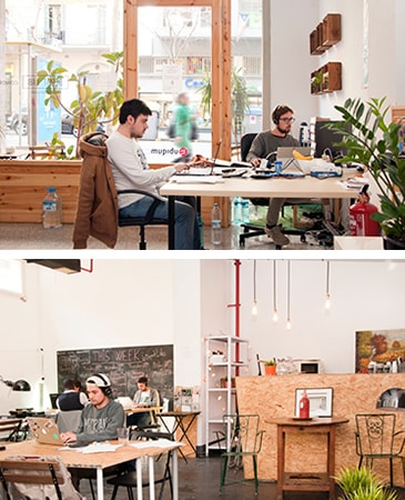 Carrer del Bruc, Barcelona coworking office space interior design. 