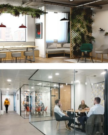 Coworking office space interior design in Temple Quay, Central Bristol