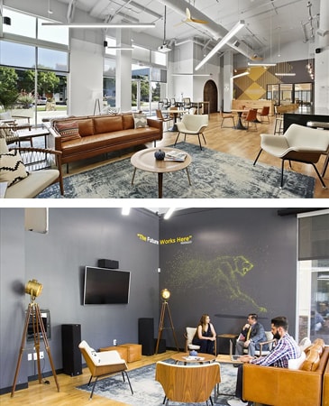 Coworking space interior design in Dallas