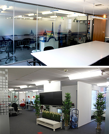 College Green, Dublin coworking office space interior design. 