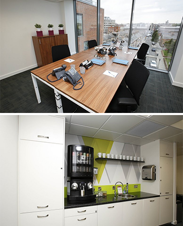 Ormond Quay, Dublin coworking office space interior design. 