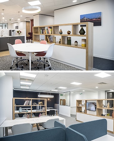 Coworking office space interior design in Corso Europa, Milan