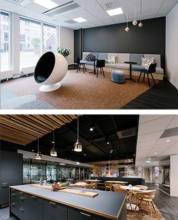 Blekholmstorget, Stockholm coworking office space interior design. 
